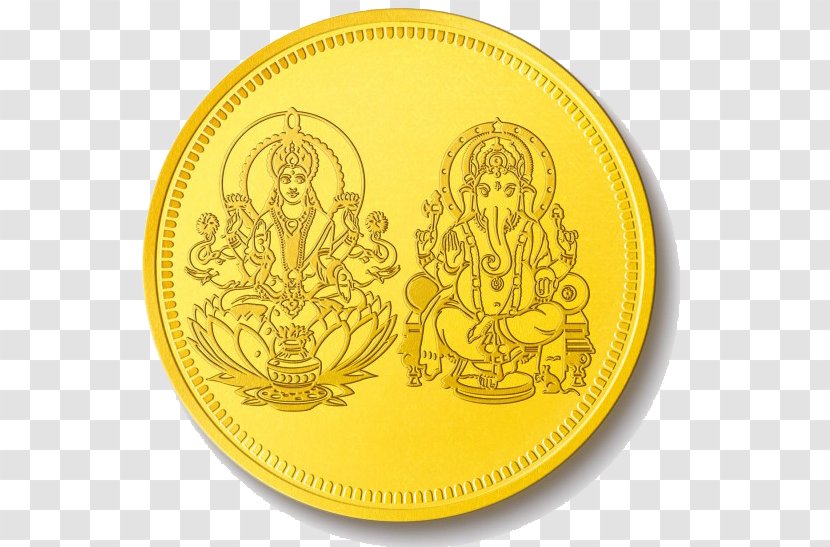 Gold Coin Lakshmi - Currency - Pic Transparent PNG