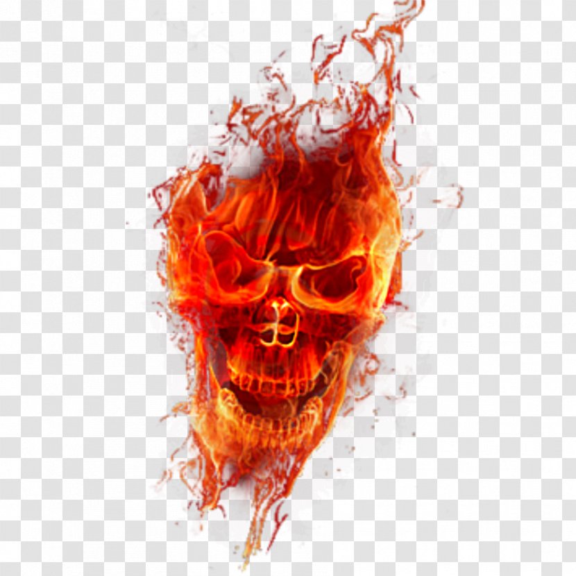 Light Fire Skull Flame - Watercolor Transparent PNG