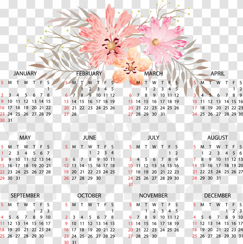 Calendar 2022 Calendar Year January Transparent PNG