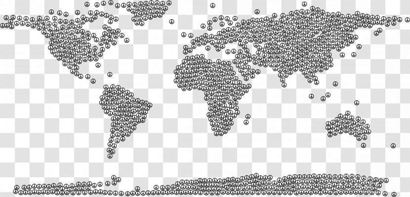 World Map Clip Art - Geometric Border Transparent PNG