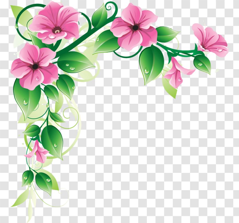 Border Flowers Clip Art - Blossom - Bell Design Cliparts Transparent PNG