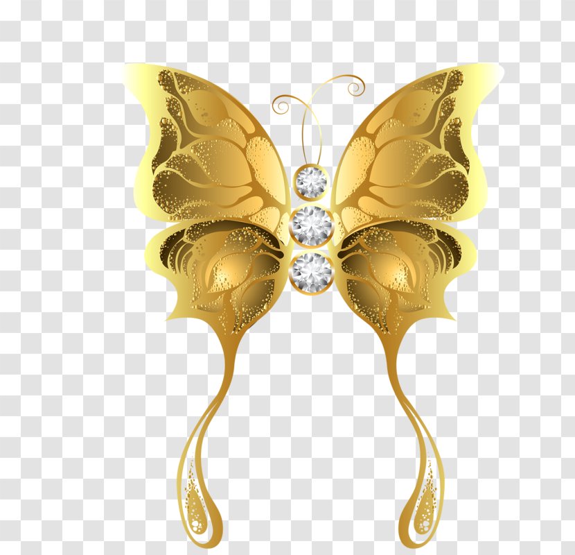 Butterfly Moth Gold Transparent PNG