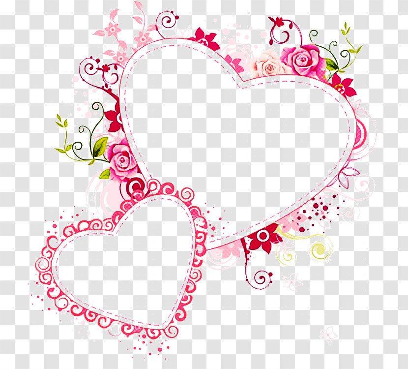 Floral Background Frame - Picture Frames - Valentines Day Sticker Transparent PNG
