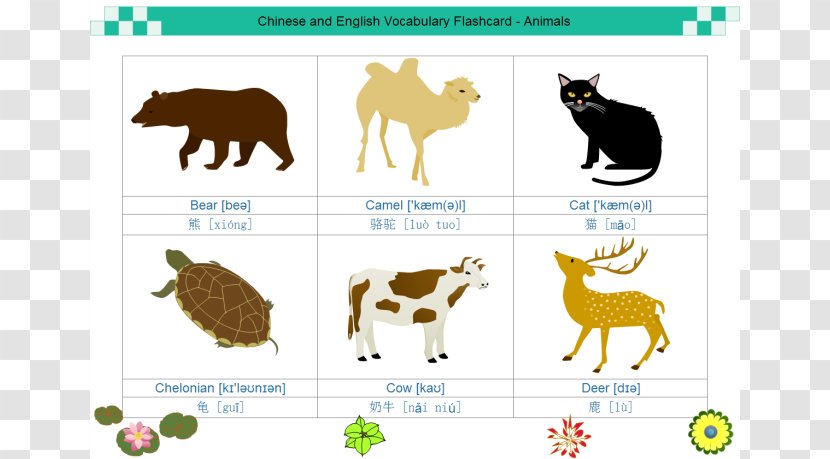 Flashcard Template Information Presentation Clip Art - Grass - Animals Word Cliparts Transparent PNG