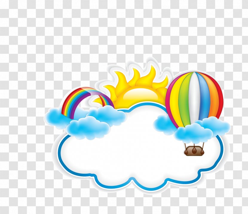 Color Clip Art - Child - Vector Material Balloon Clouds Sun Transparent PNG