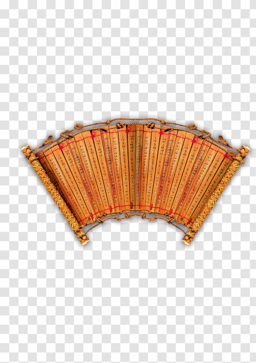 Bamboo And Wooden Slips Poster - Writing - Chinese Wind Yellow Reel Transparent PNG