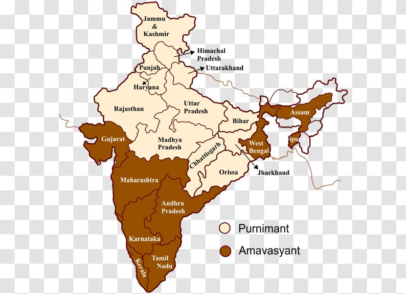 South India North Gujarat Maharashtra Map Transparent PNG