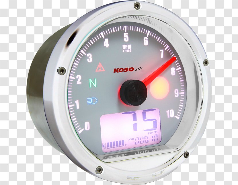 Motorcycle Components Motor Vehicle Speedometers Tachometer Gauge Shift Light - Revolutions Per Minute Transparent PNG