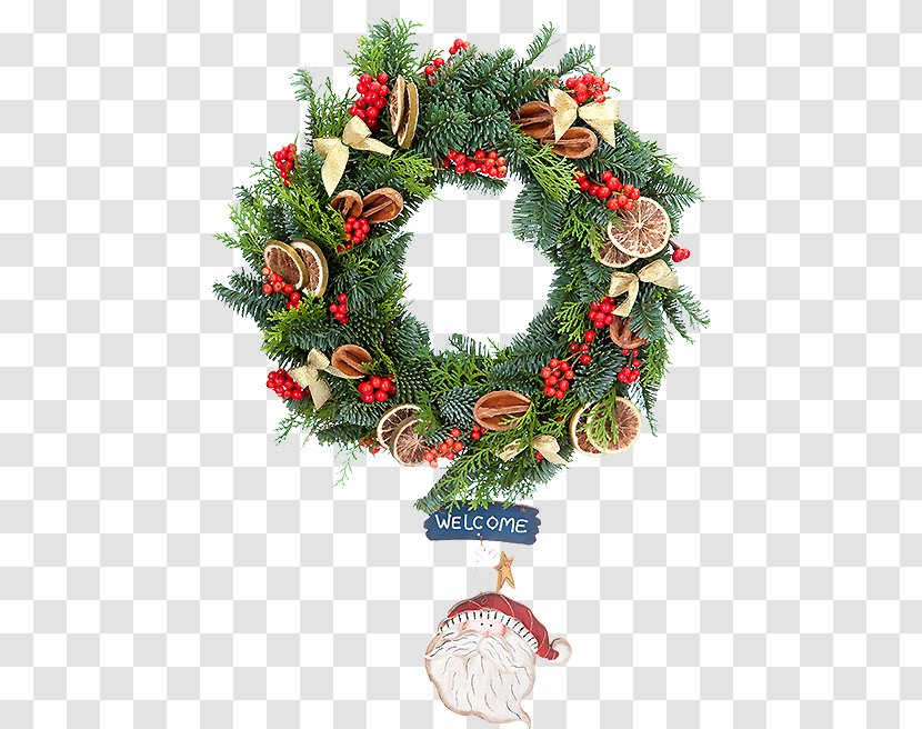 Wreath Christmas Ornament EMAG Descopera - Couronne Fleur Transparent PNG