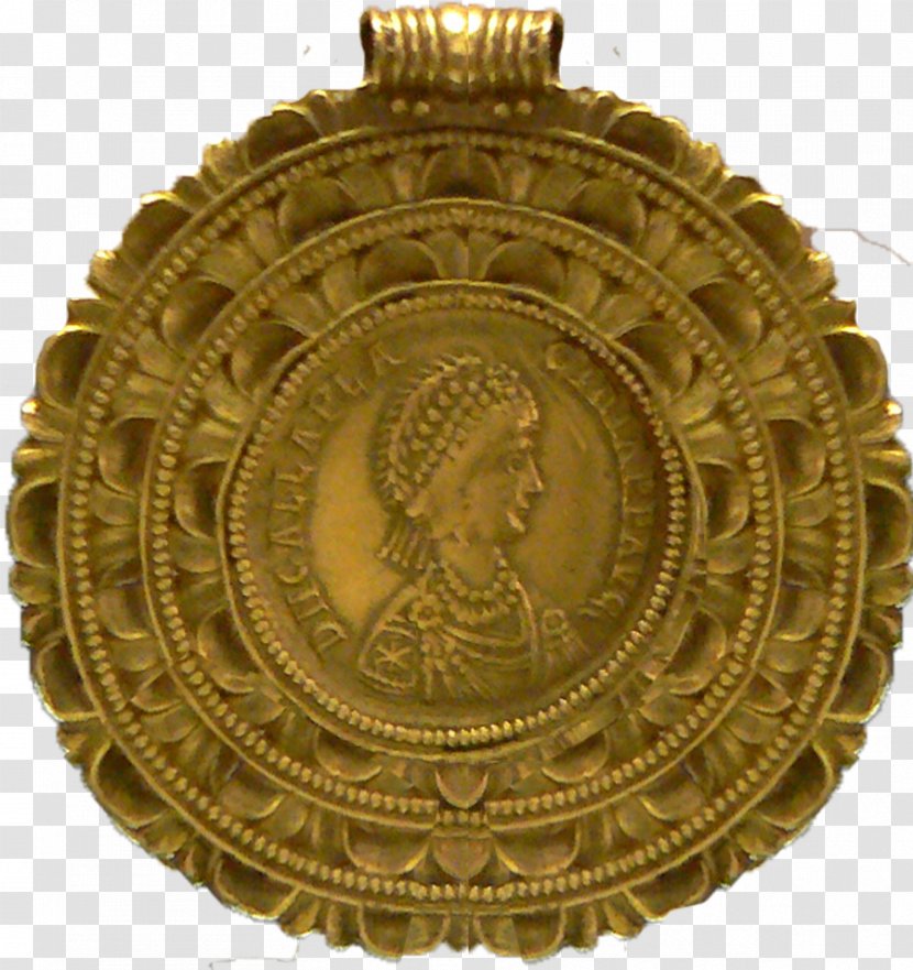 Mausoleum Of Galla Placidia Dome Roman Emperor Rome Medal - Western Scene - Gold Transparent PNG