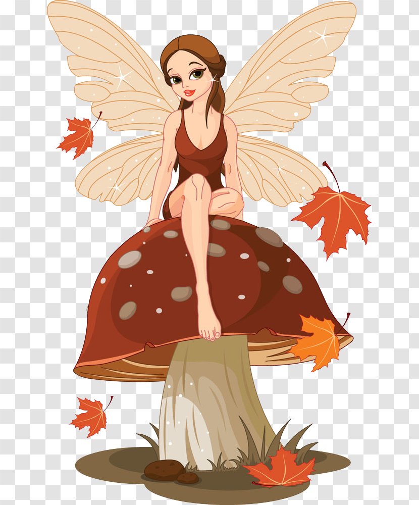 Fairy Mushroom Clip Art - Fictional Character - Beautiful Angel Transparent PNG