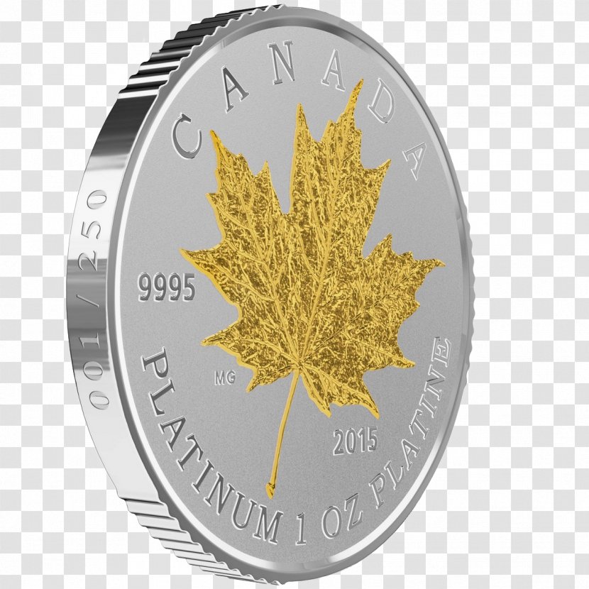 Platinum Coin Canadian Gold Maple Leaf - Lakshmi Transparent PNG