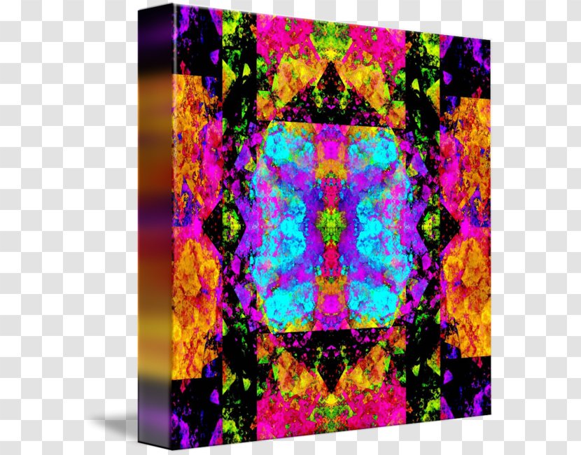Modern Art Violet Symmetry Dye Pattern Transparent PNG