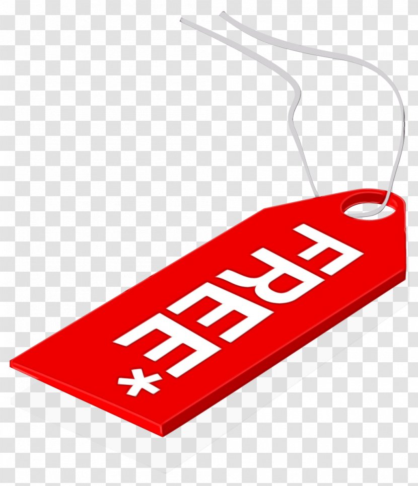 Red Logo Label Font - Watercolor Transparent PNG