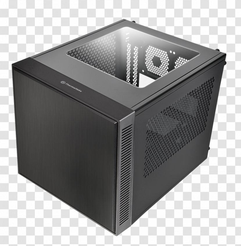 Computer Cases & Housings Power Supply Unit Mini-ITX Thermaltake Motherboard - Small Form Factor - Cooling Tower Transparent PNG