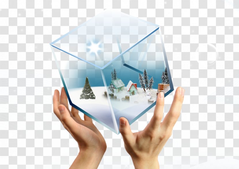 Christmas Poster Lantern Festival Illustration - Hand - Holding A Glass House Transparent PNG