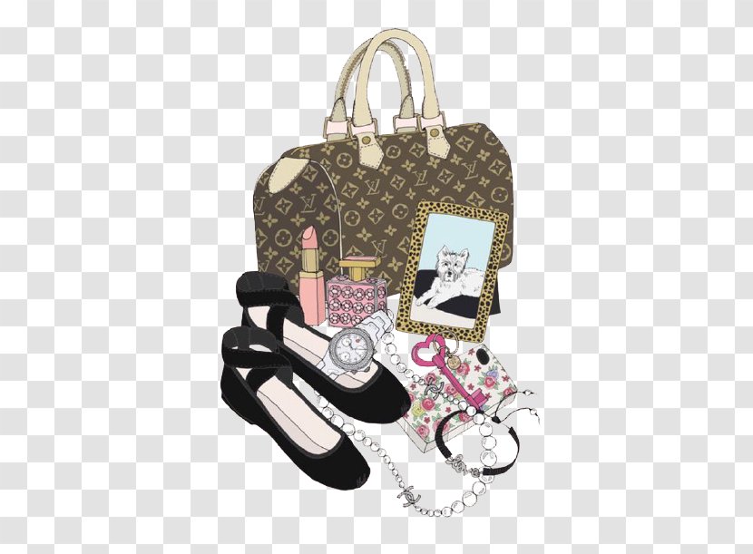 Handbag Chanel Luxury Goods - Cartoon Woman Transparent PNG