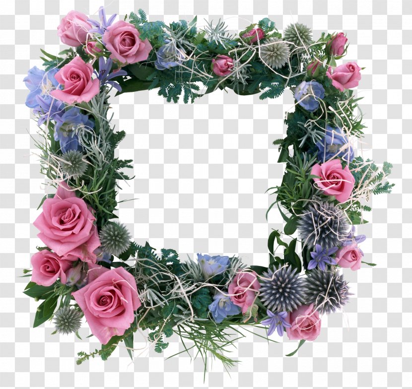 Picture Frames Garden Roses - Flower Arranging - Purple Frame Transparent PNG