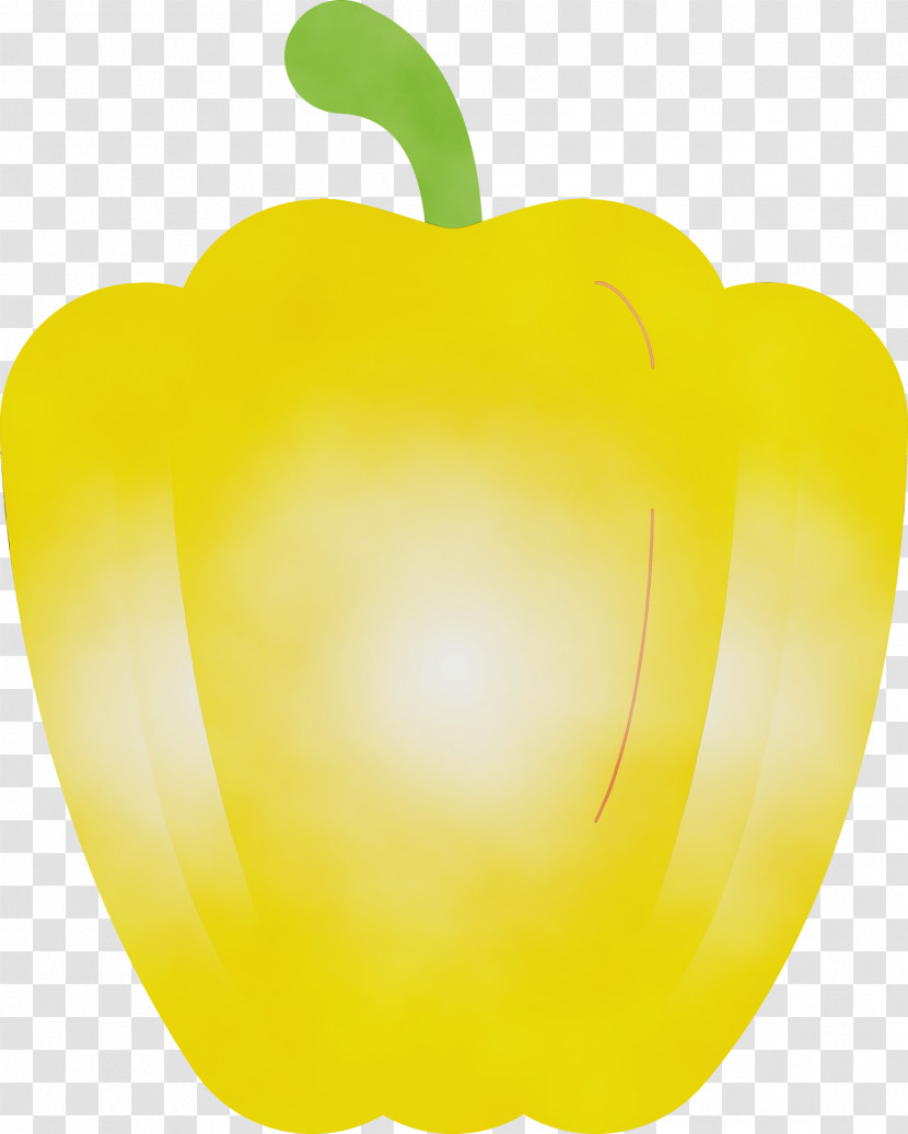 Bell Pepper Yellow Green Fruit Plant Transparent PNG