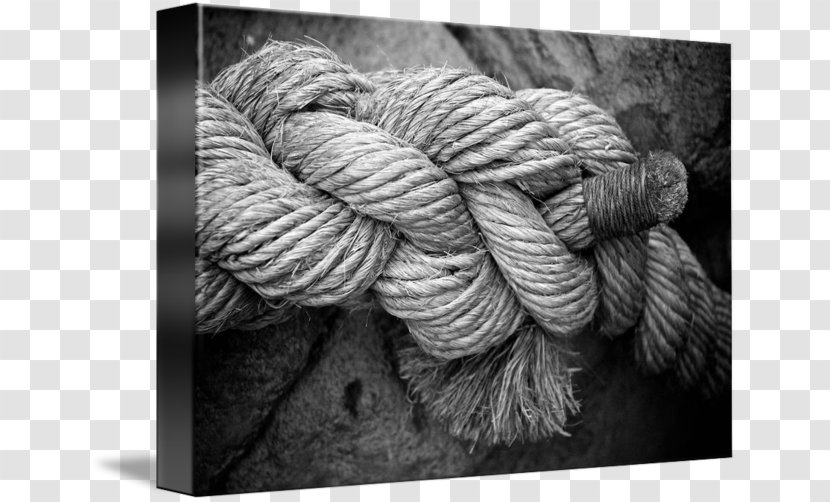 Black And White Monochrome Photography Rope Yarn - Art - Knot Transparent PNG
