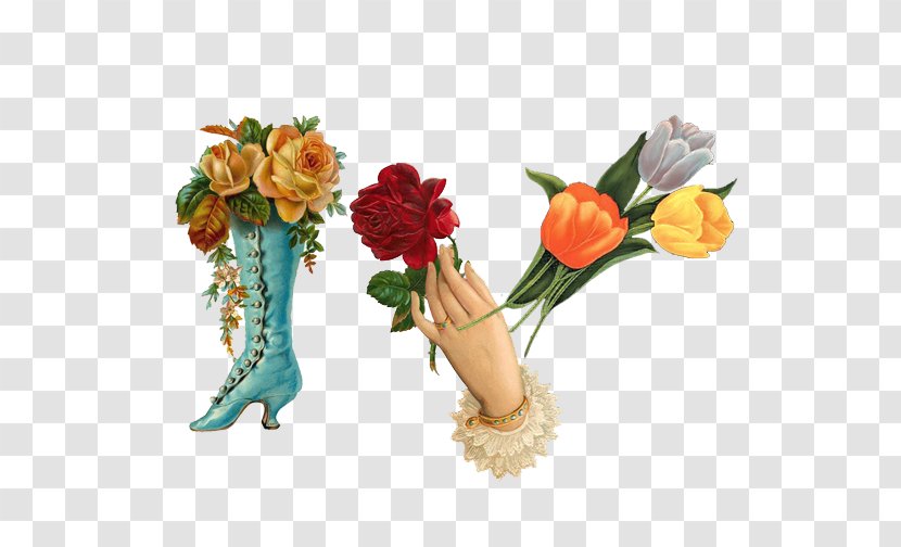 Garden Roses Spoonflower Boot - Flowers,boots,gesture Transparent PNG