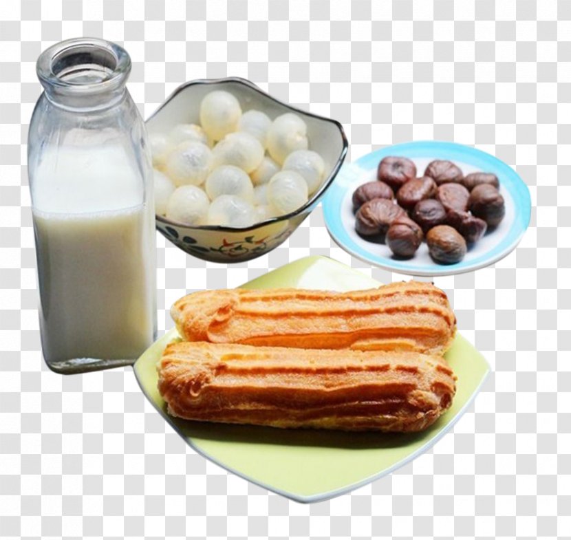 Ice Cream Milk Full Breakfast Profiterole - Puffs Transparent PNG