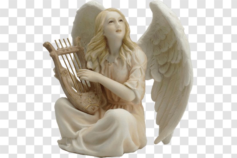 Guardian Angel Figurine Statue Lyre Transparent PNG