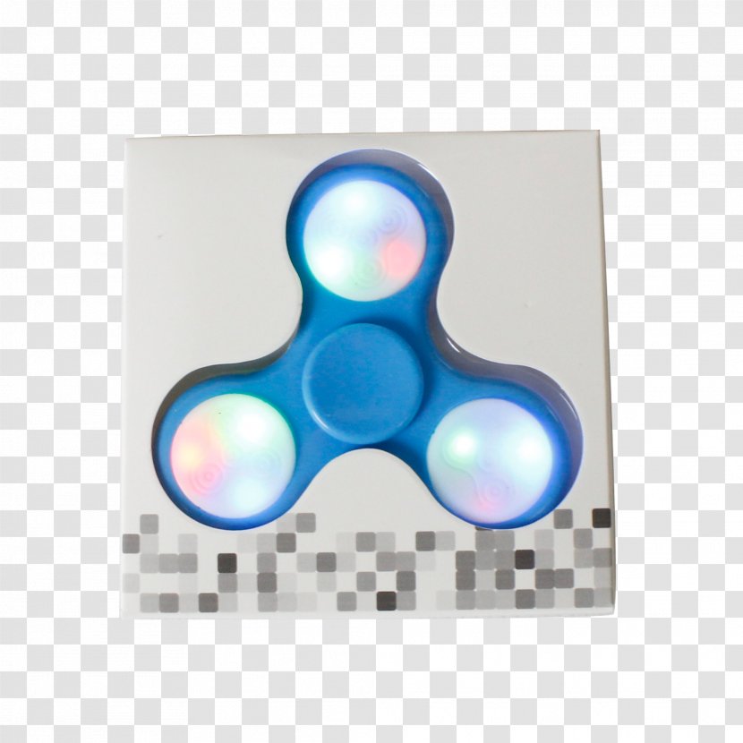Fidget Spinner Light-emitting Diode Fidgeting Finger - Electric Blue Transparent PNG