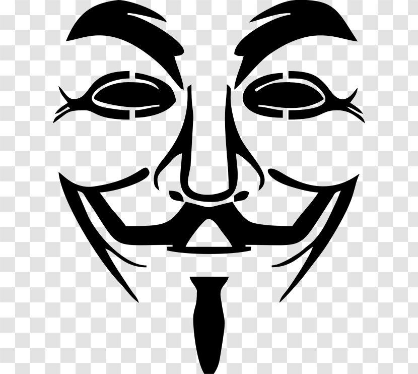 Anonymous Guy Fawkes Mask Clip Art - Face Transparent PNG