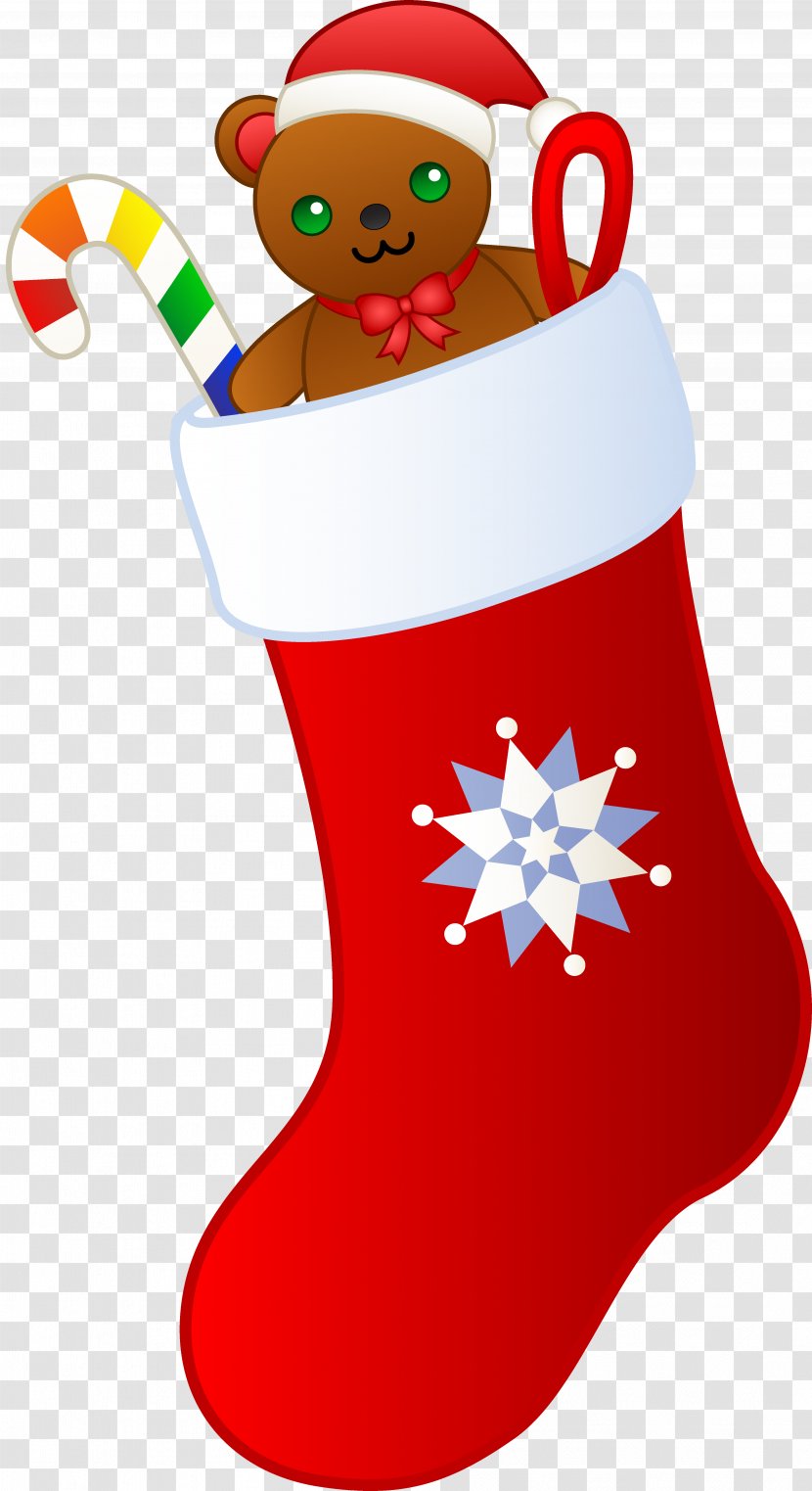 Candy Cane Christmas Stockings Clip Art - Card - Stocking Sock Cliparts Transparent PNG