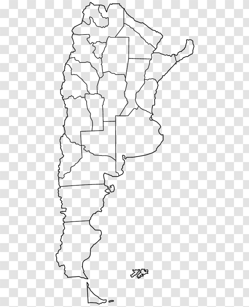 Blank Map National Route 40 Geography Espacio Geográfico - Black And White - Argentina Name Transparent PNG