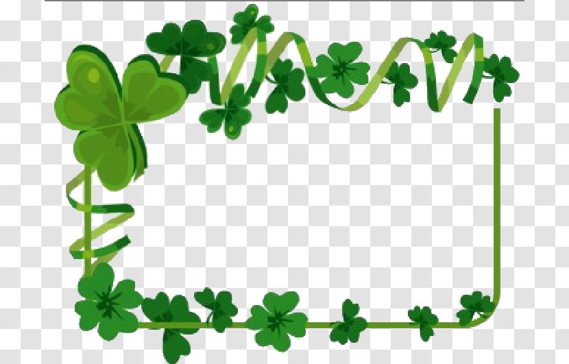 Saint Patrick's Day Irish People Shamrock Wedding Clip Art - Leaf - Easter Frame Transparent PNG