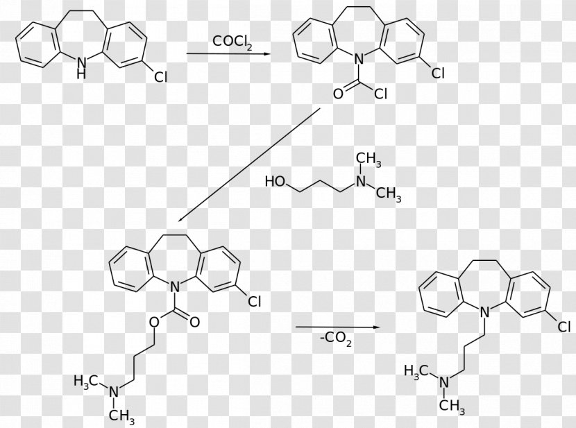 Clomipramine Chemical Synthesis Hydrochloride Fórmula Estructural Structural Formula - Flower - Amine Transparent PNG