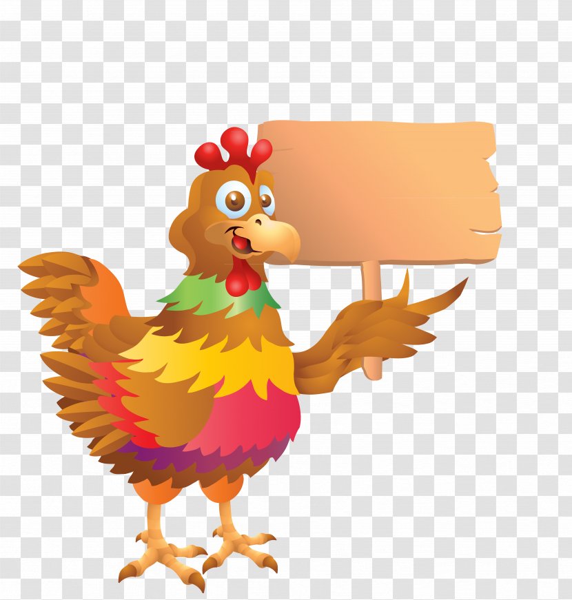 Rooster Cartoon Stock Illustration - Heart - Hand-painted Placards Chick Transparent PNG