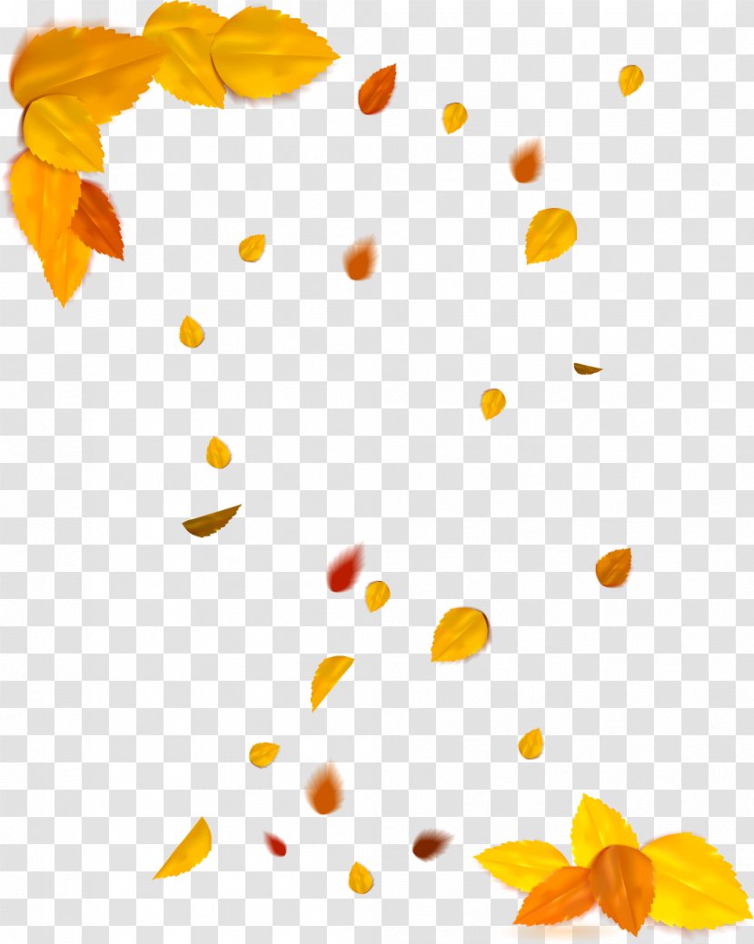 Vector Graphics Autumn Leaves Image - Heart Transparent PNG