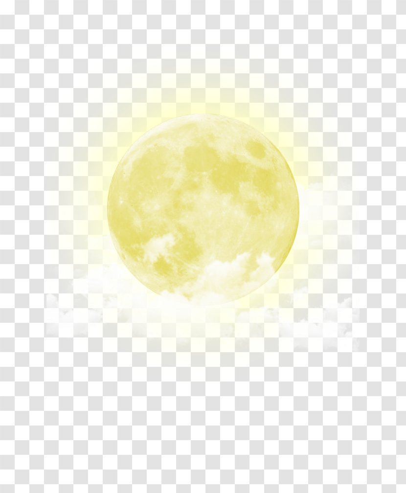 Moon Yellow Sky Wallpaper - Texture Mapping Transparent PNG