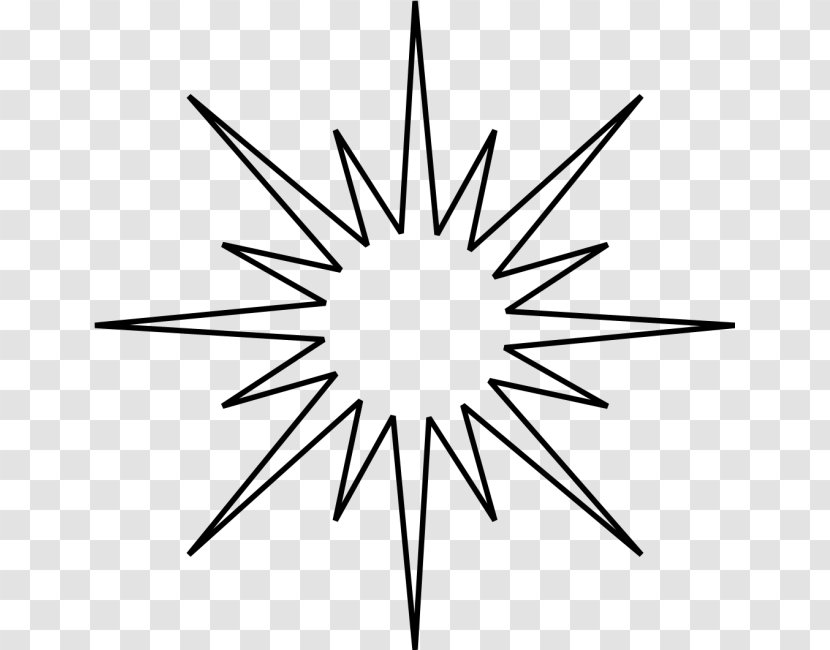 Clip Art Vector Graphics Illustration Star Of Bethlehem - Drawing - Bright Border Transparent PNG