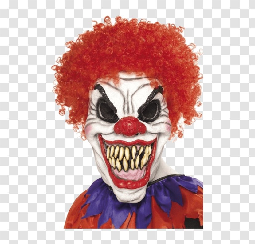 Evil Clown Mask Halloween Costume Party Transparent PNG