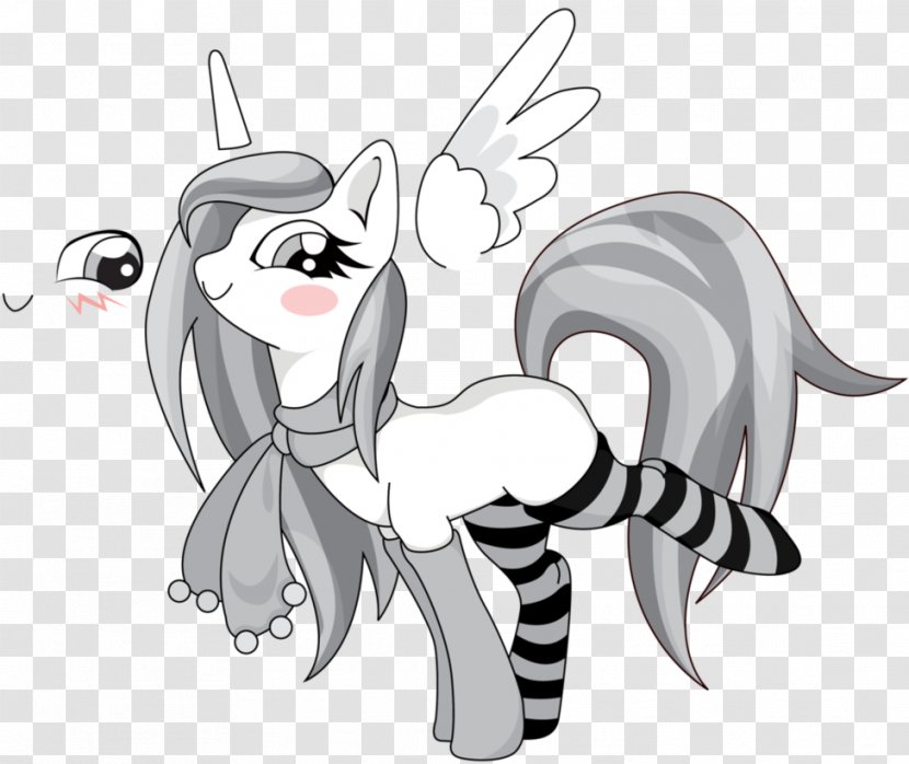 Cat Pony Winged Unicorn Line Art Horse - Tree - Witch Vector Transparent PNG