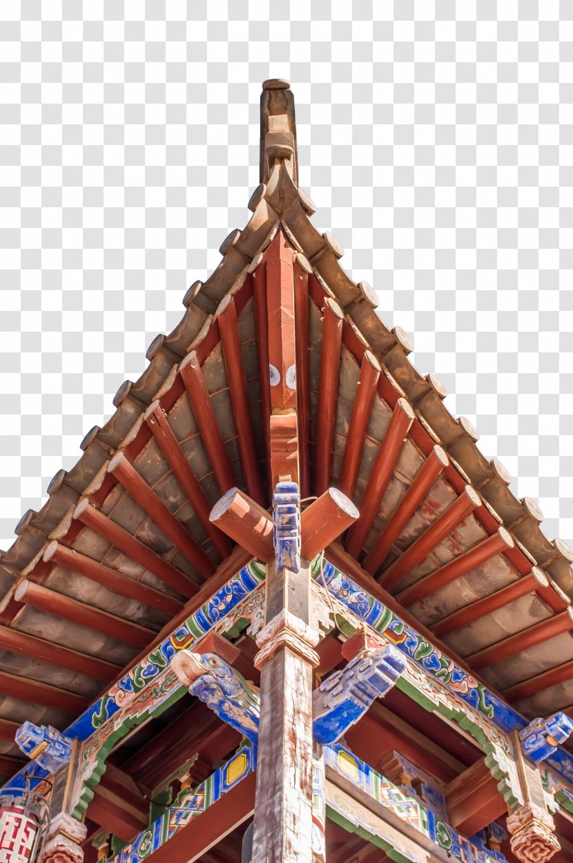 Roof Eaves Wall - Sky - Red Symmetry Carved Angle Transparent PNG