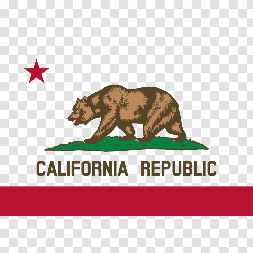 California Republic Flag Of Grizzly Bear - National Transparent PNG