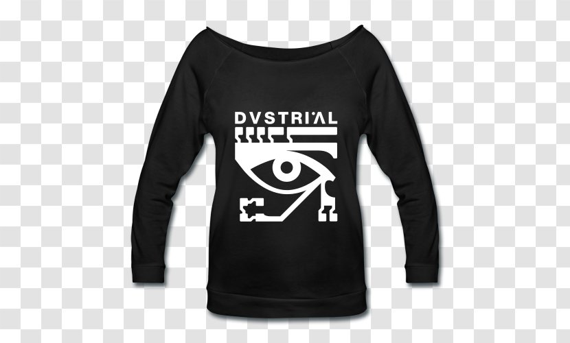 Long-sleeved T-shirt Hoodie - Crew Neck - Black Dust Transparent PNG