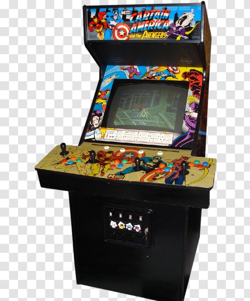 Arcade Cabinet Captain America And The Avengers Super Nintendo Entertainment System Game - Amusement Transparent PNG