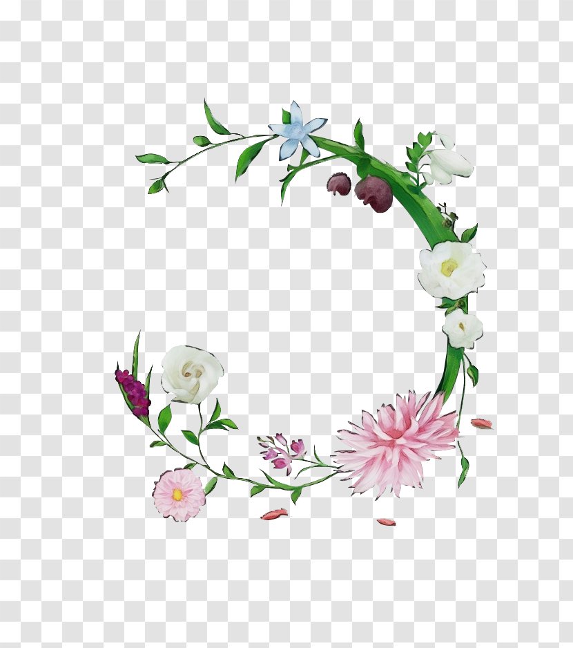 Watercolor Wreath Flower - Twig Petal Transparent PNG