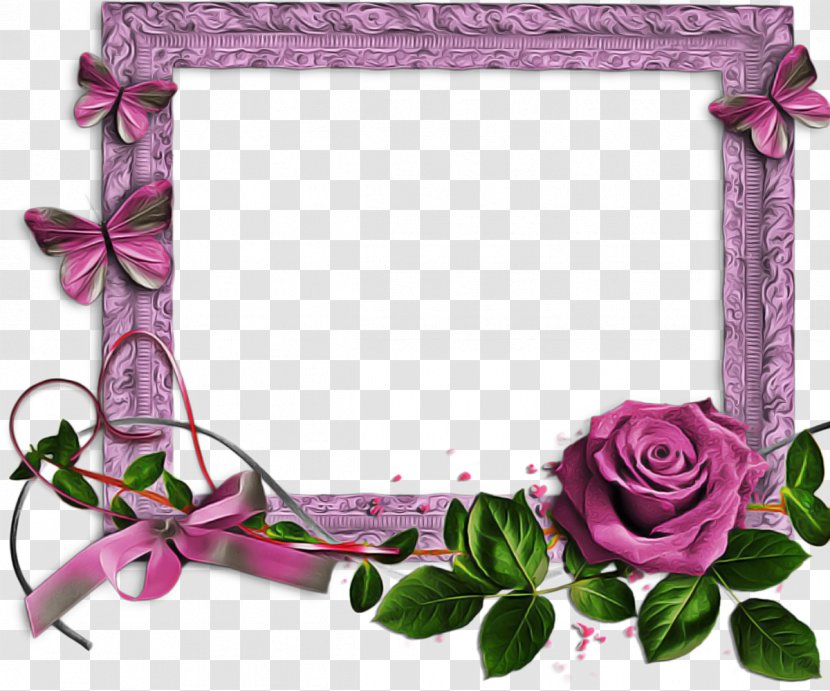 Pink Flower Frame - Interior Design - Plant Transparent PNG
