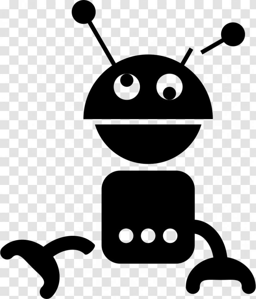 Robot - Symbol - Monochrome Photography Transparent PNG