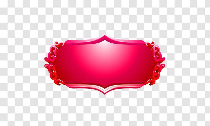 Red Download Computer File - Text - Frame Material Buckle Free Transparent PNG