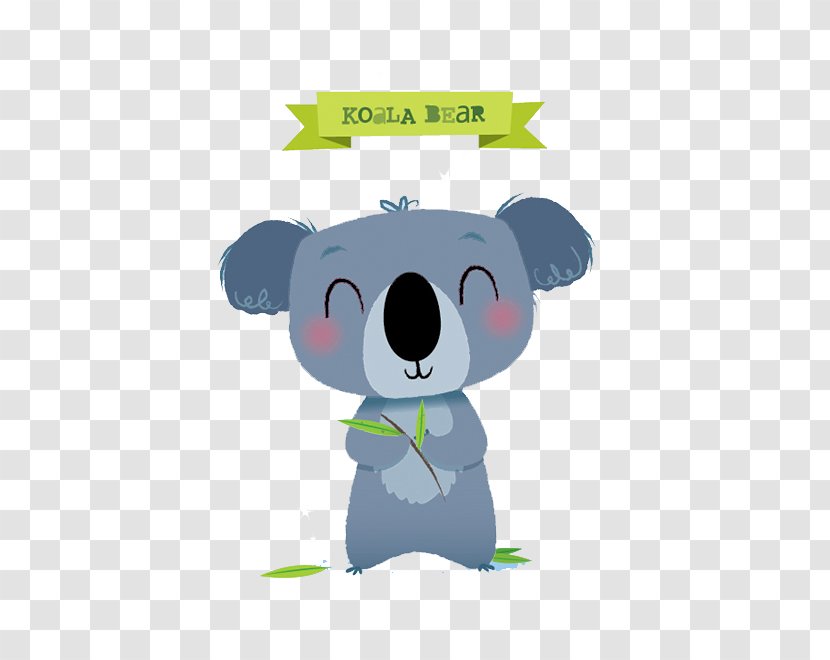 Koala Behance Illustration - Adventures Of The Little - Creative Cute Blue Transparent PNG