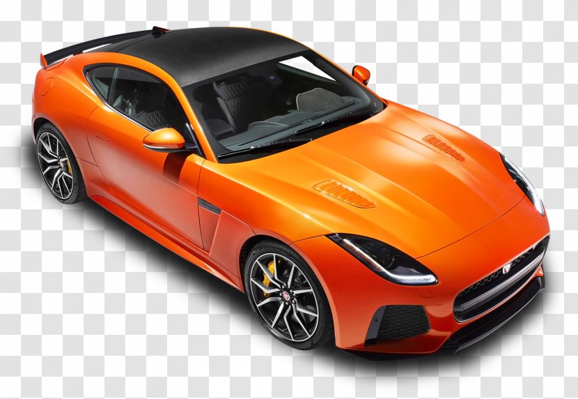 2017 Jaguar F-TYPE SVR Coupe 2016 Car - V8 Engine - Orange F Type Top View Transparent PNG