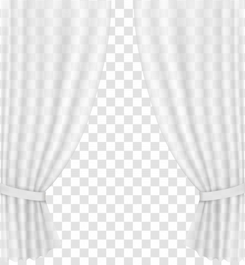 Curtain Black And White Textile Pattern - Interior Design Services - Transparent Clip Art Image Transparent PNG